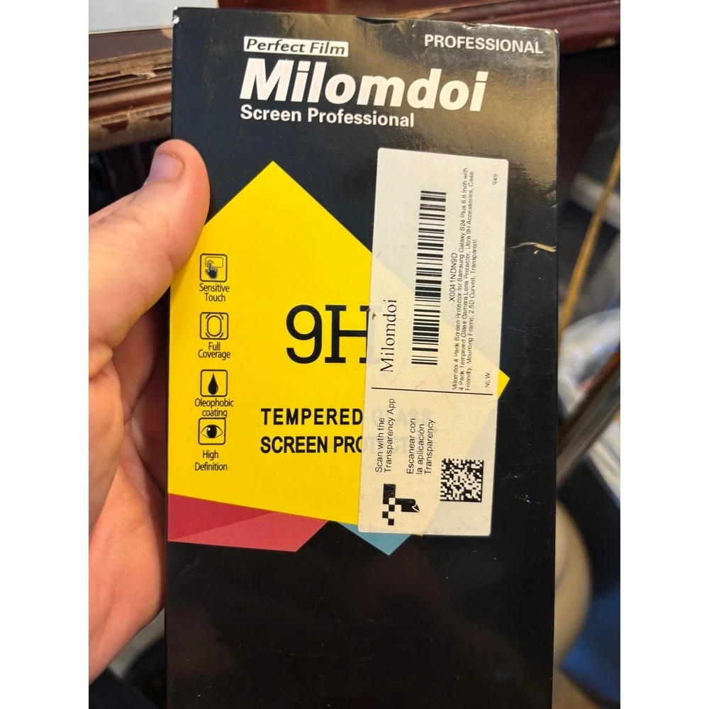 Milomdoi Screen Protector 3+3 Pack for Samsung Galaxy S24 Plus New